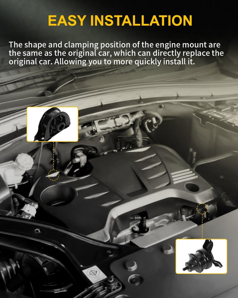 OCPTY Engine Motor Mount and Transmission Mount Set Compatible for Honda CR-V 1997 1998 1999 2000 2001 2.0L # A6520 A6585 A6576 A6526 A6506 5PCS - Image 3